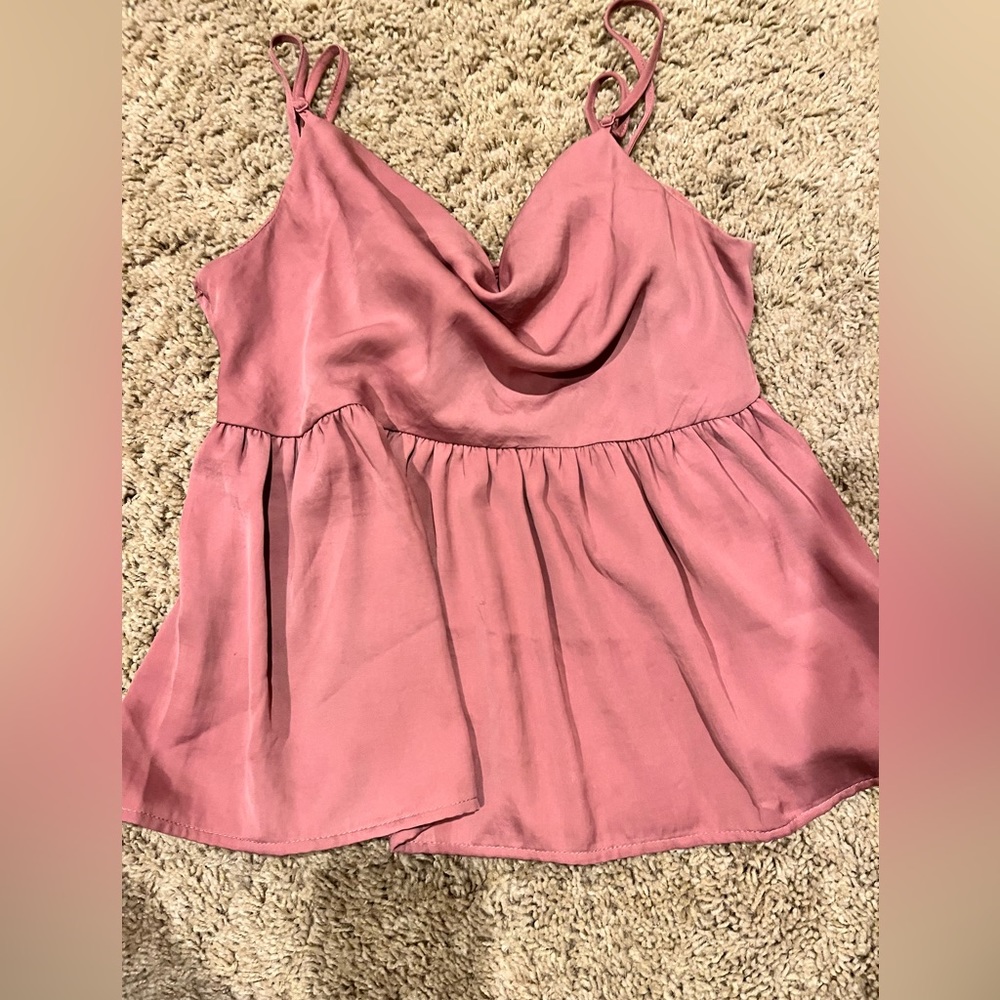 Cute babydoll satin tank top